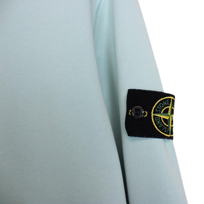 Stone Island SS 2022 Light Blue Cotton Sweatshirt Jumper