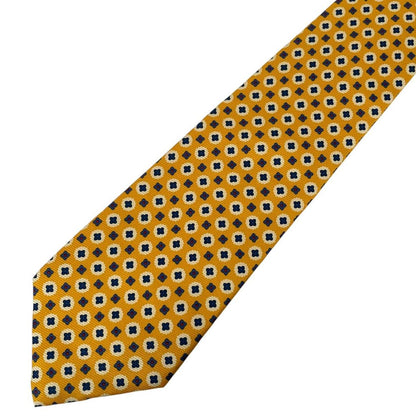 Vintage Polo Ralph Lauren Yellow and Blue Silk Tie
