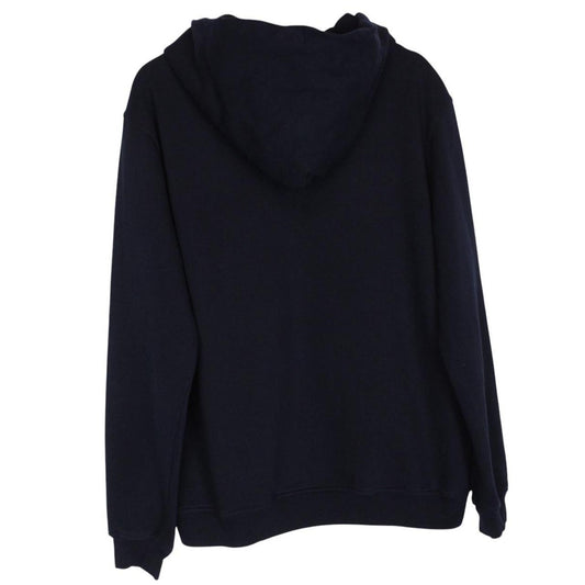 Paul & Shark navy blue hoodie with embroidered logo and cotton material.