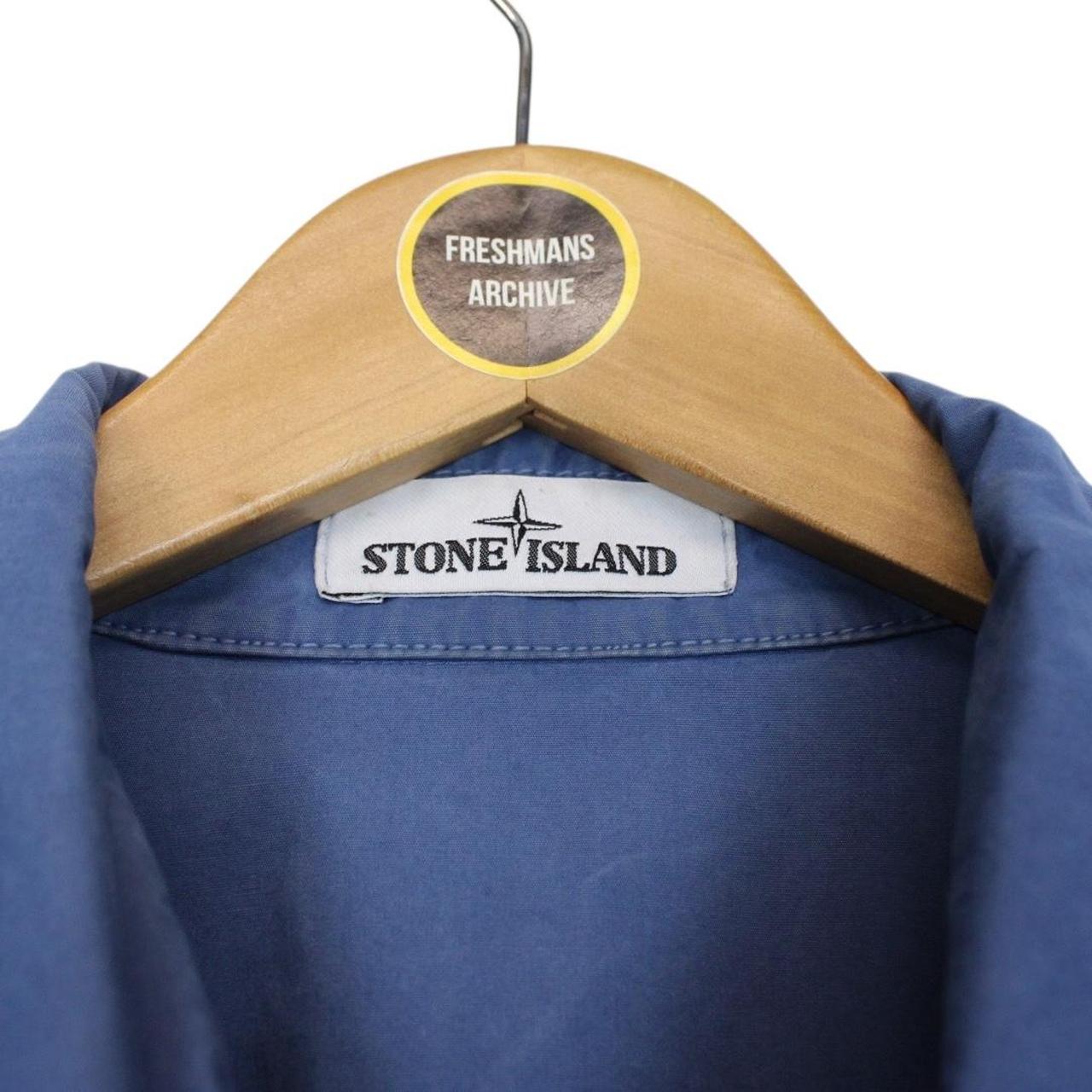Stone Island AW 2020 Blue Full Zip Cotton Overshirt Jacket