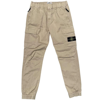 Stone Island AW 2022 Beige RE-T Fit Cargo Trousers