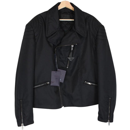 Prada Re-Nylon Veste De Moto Black Padded Biker Jacket