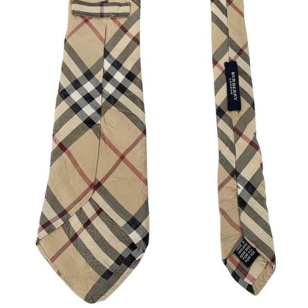 Burberry London Beige Nova Check Silk Tie