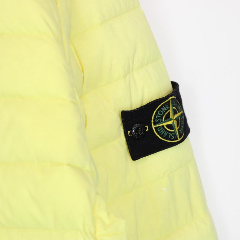 Stone Island AW 2020 Loom Woven Chambers Stretch Nylon TC Yellow Down Jacket