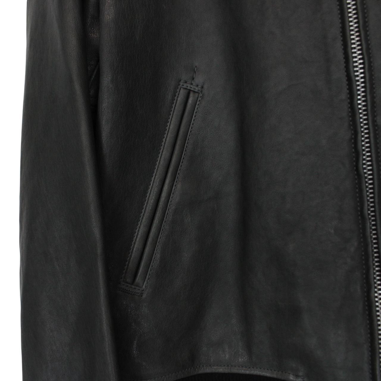 TOM FORD grey bomber jacket full zip lambskin leather with original tags and hardware.
