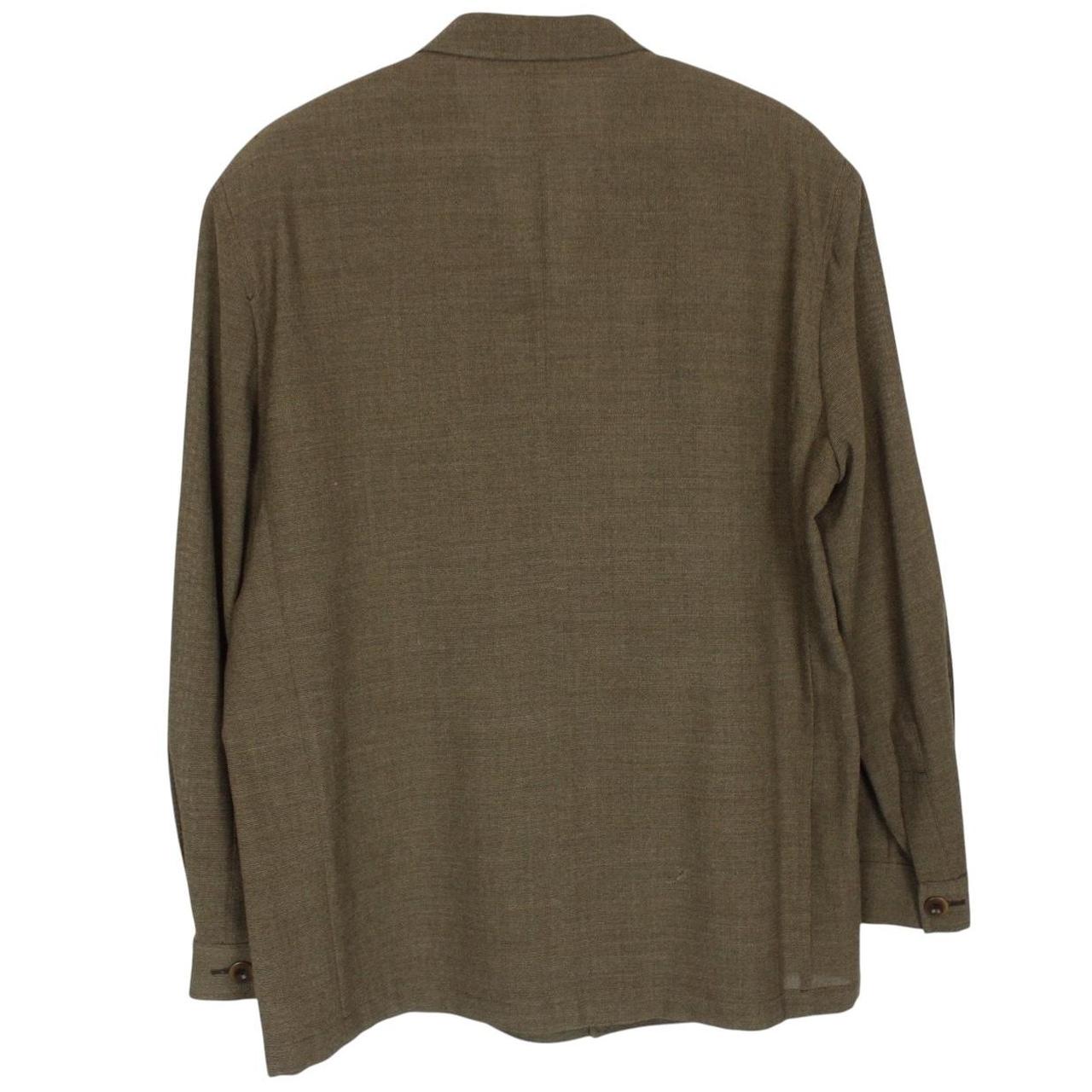 Burberry khaki brown blazer jacket with classic check lining and logo detail.