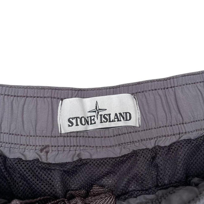 Stone Island SS 2020 Grey Brushed Nylon Swim Shorts