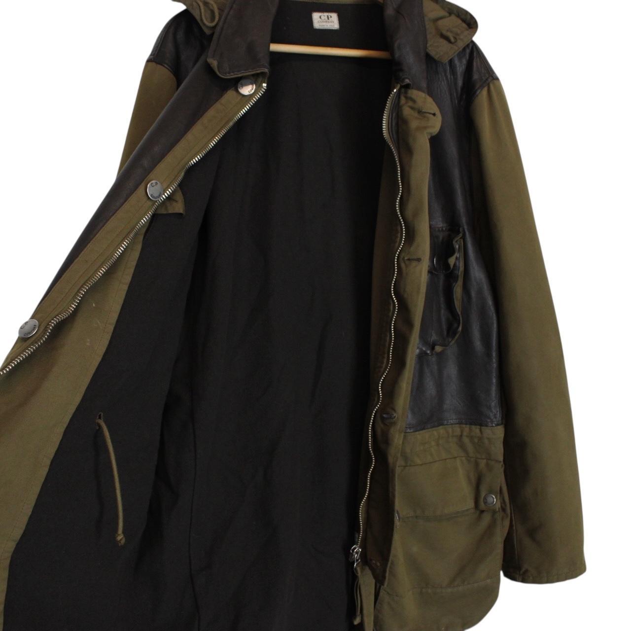 Vintage CP Company AW 2005 Khaki Brown Full Zip Mille Miglia Half Leather Goggle