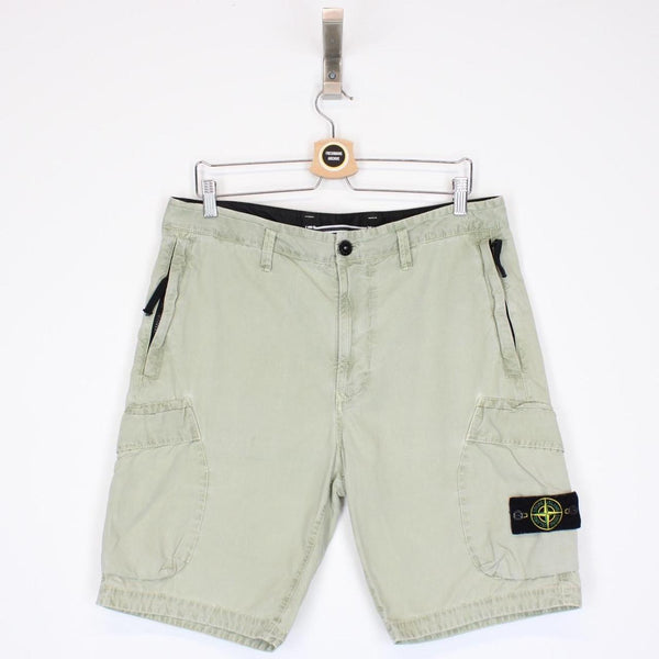 Stone Island SS 2019 Sage Green Bermuda Cotton Cargo Shorts