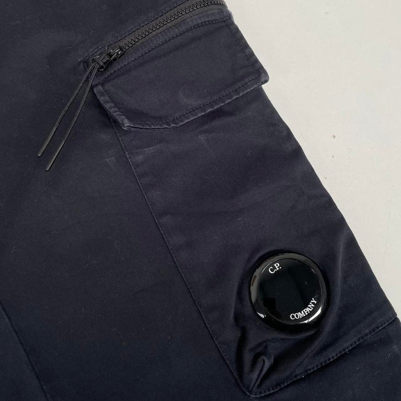 CP Company Navy Blue Slim Fit Lens Cargo Trousers