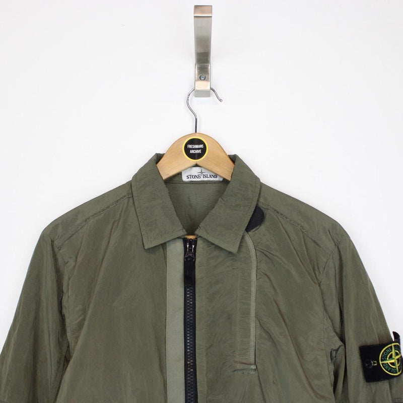 Stone Island AW 2018 Green Full Zip Nylon Metal Overshirt Jacket