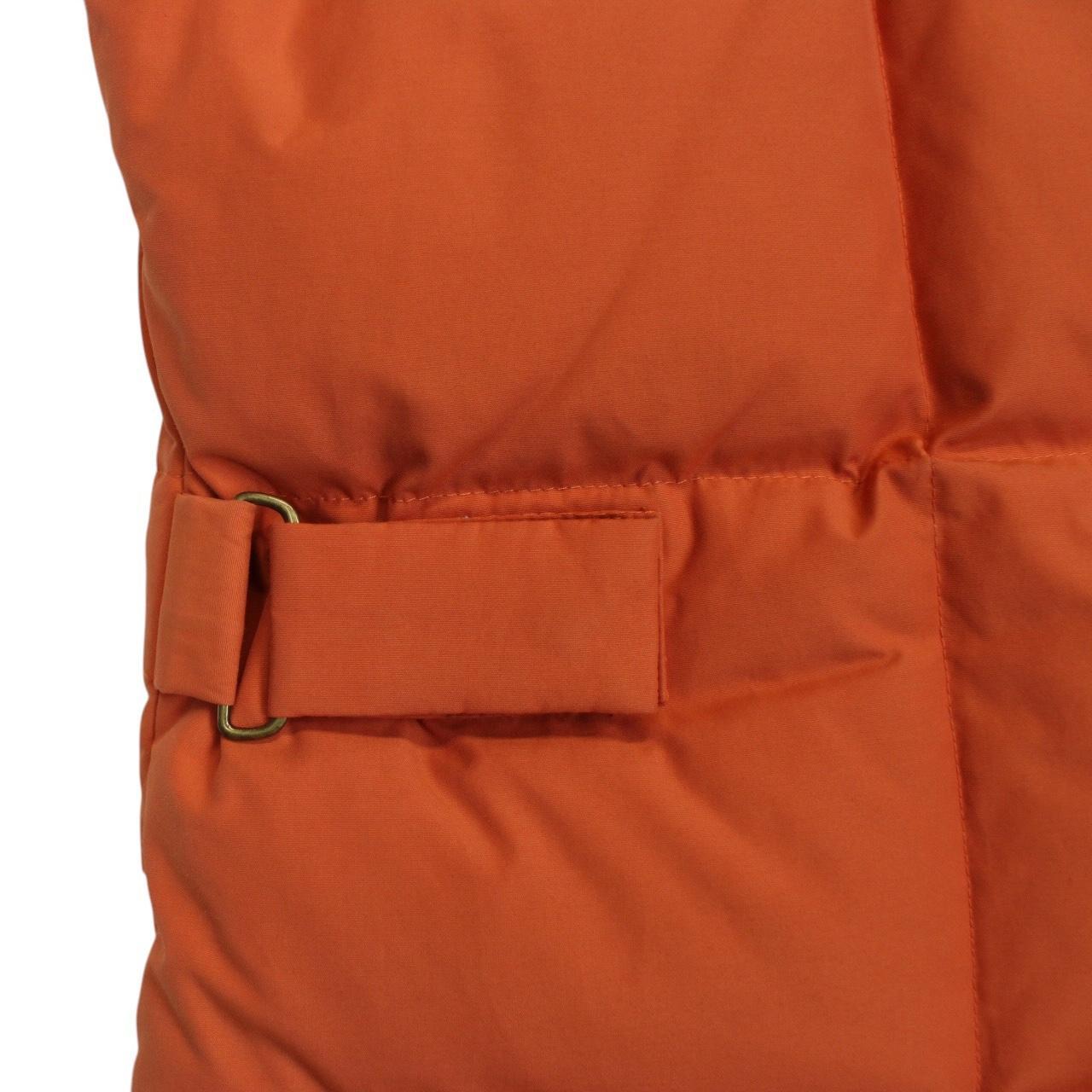 Burberry London Orange Nylon Blend Down Nova Check Gilet