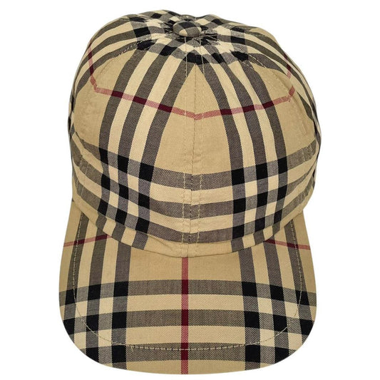 Vintage Burberry London Beige Nova Check Baseball Cap