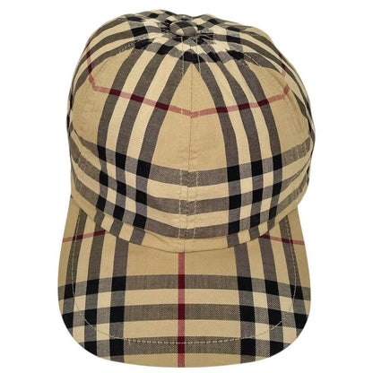 Vintage Burberry London Beige Nova Check Baseball Cap