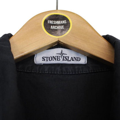 Stone Island AW 2020 Black Full Zip Cotton Overshirt Jacket