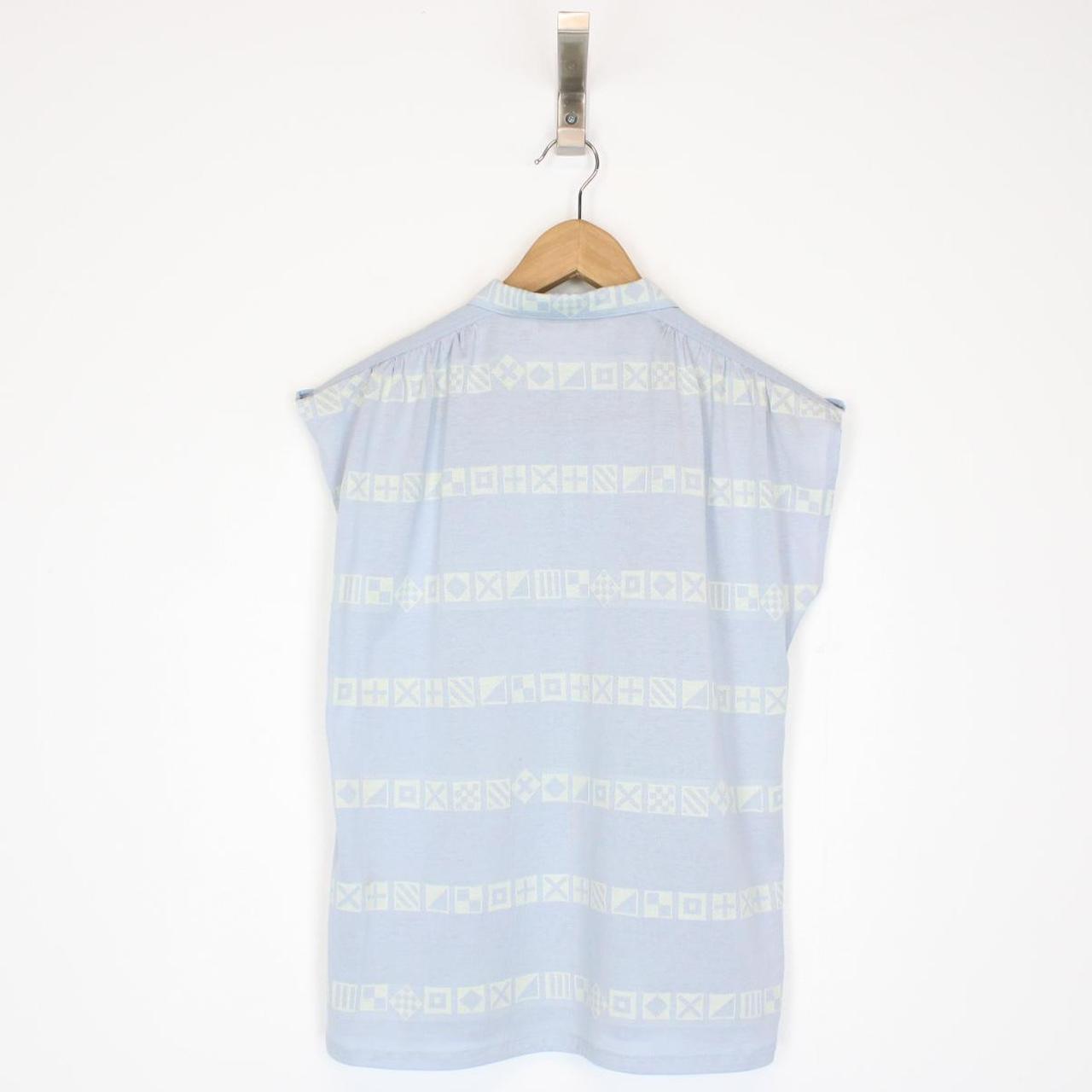 Vintage 90s Christian Dior Sports Light Blue Sleeveless Top