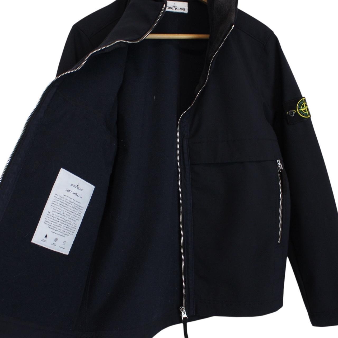 Stone Island AW 2019 Navy Blue Soft Shell-R Full Zip Jacket