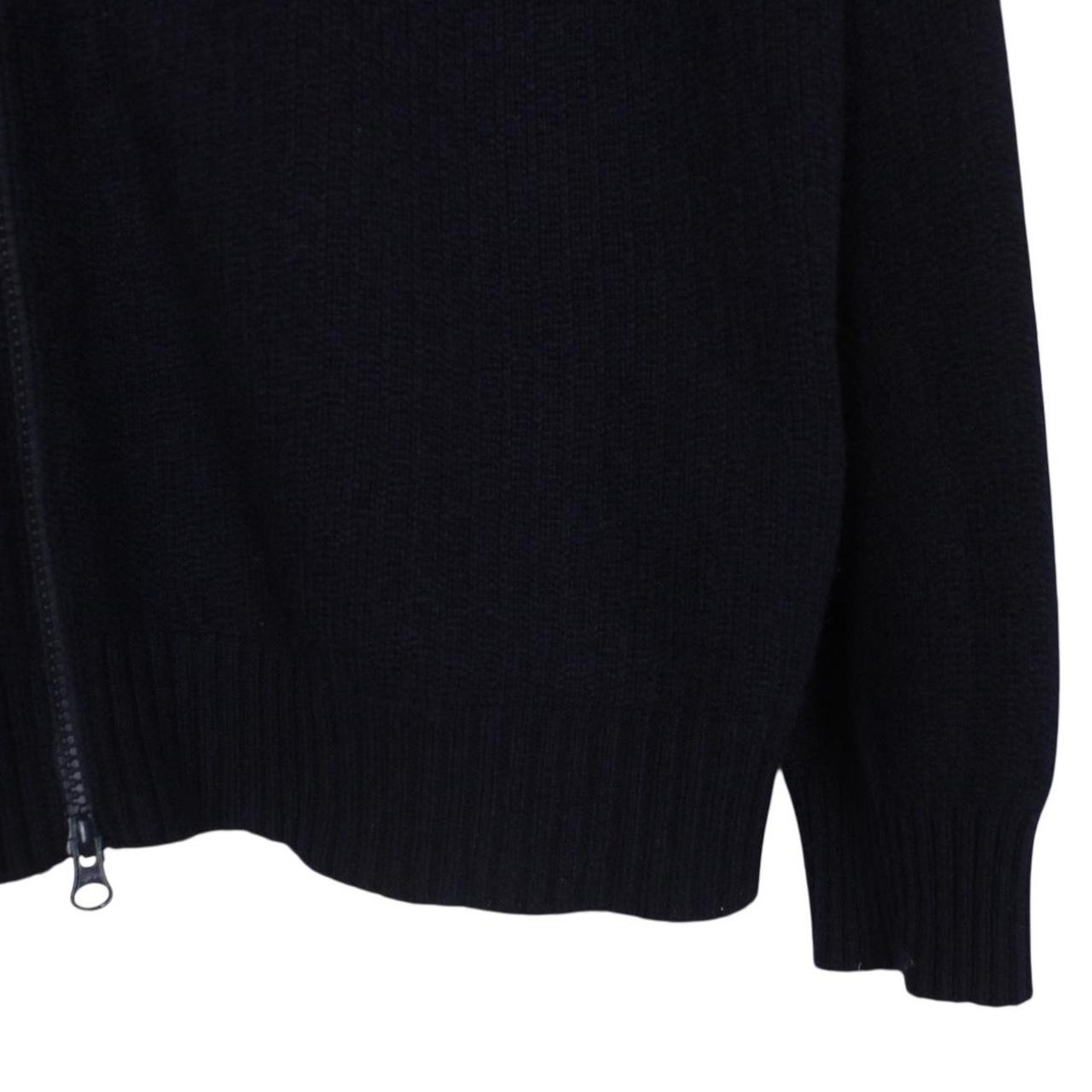 Stone Island Ghost AW 2022 Navy Blue Cashmere Knit Full Zip Jumper