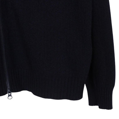 Stone Island Ghost AW 2022 Navy Blue Cashmere Knit Full Zip Jumper