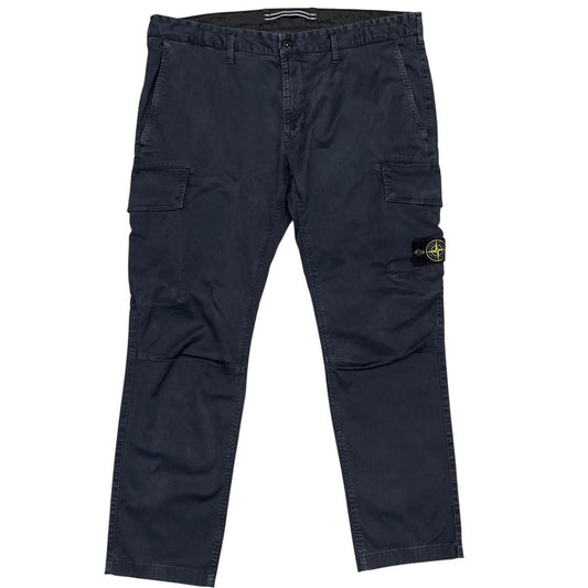 Stone Island AW 2023 Navy Blue Skinny Fit Cargo Trousers