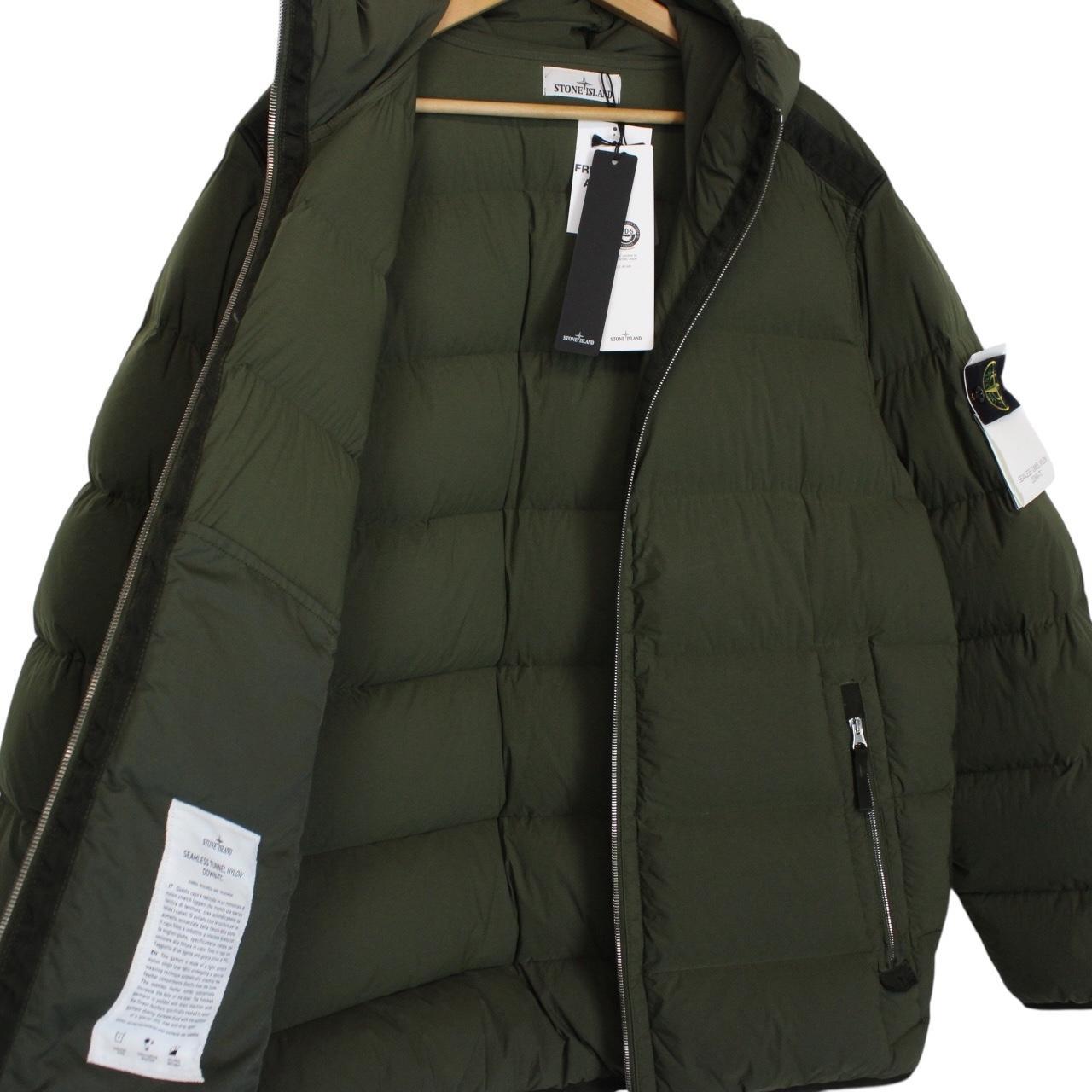Stone Island AW 2023 Olive Green Seamless Tunnel Nylon Down-TC Jacket