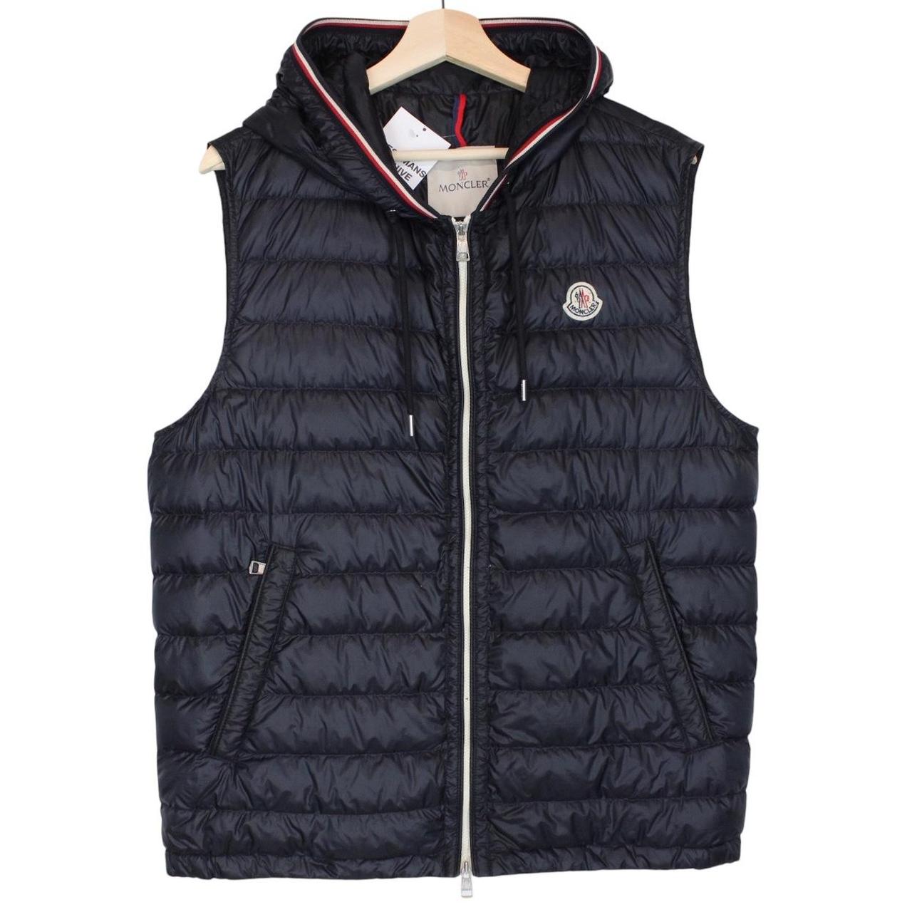 Moncler Navy Blue Cyriaque Nylon Hooded Down Gilet / Bodywarmer