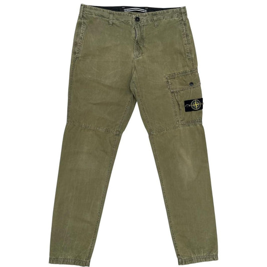 Stone Island SS 2022 Green Slim Fit Cargo Trousers