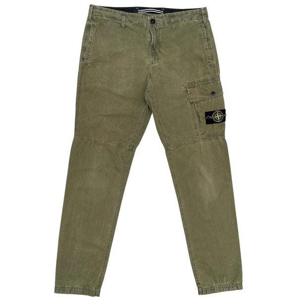Stone Island SS 2022 Green Slim Fit Cargo Trousers