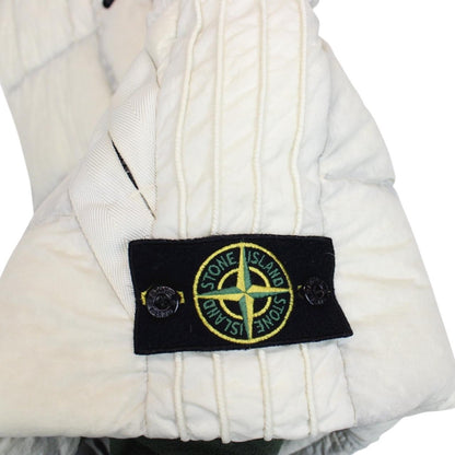 Vintage Stone Island Beige Opaque Nylon Tela Down Gilet / Bodywarmer