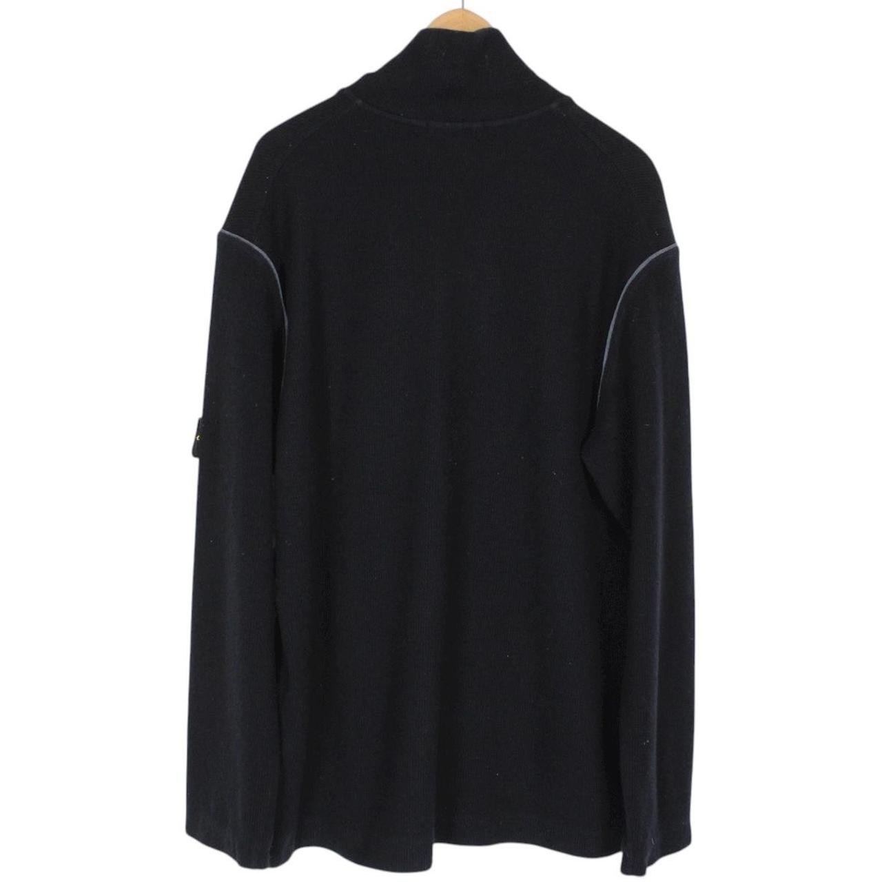 Vintage Stone Island AW 2002 Black Ribbed Wool Knit Jumper