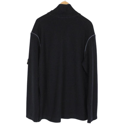 Vintage Stone Island AW 2002 Black Ribbed Wool Knit Jumper
