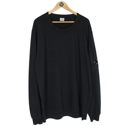 CP Company Navy Blue Goggle Lens Cotton Sweatshirt Jumper