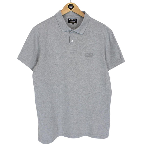 Barbour International Grey Short Sleeve Cotton Polo Shirt