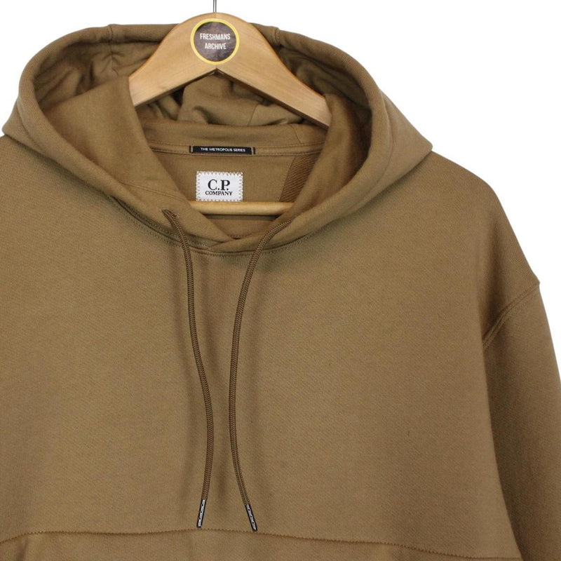 CP Company Metropolis Series Tan Brown Cotton Hoodie Jumper