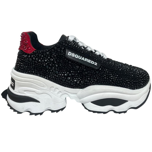 Dsquared Black and White The Giant Hike Crystal Trainers