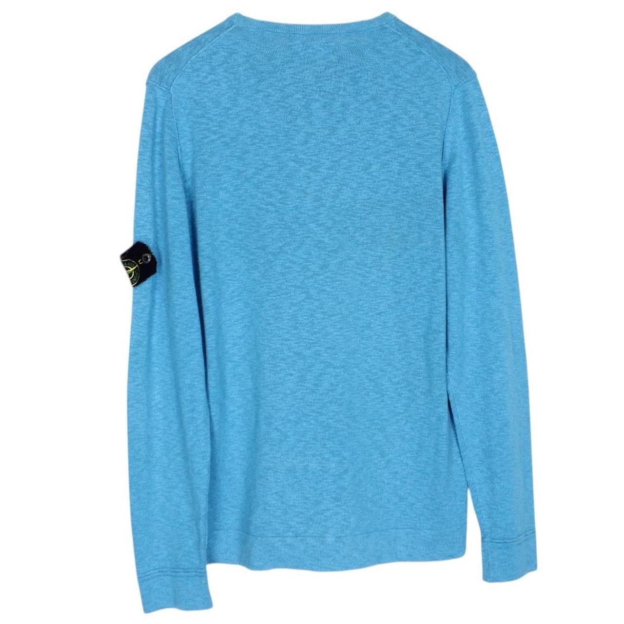 Stone Island SS 2018 Blue Cotton Knit Jumper