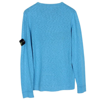 Stone Island SS 2018 Blue Cotton Knit Jumper