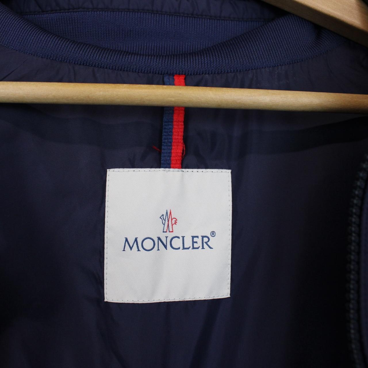 Moncler Jeanluc Navy Blue Full Zip Nylon Hooded Jacket