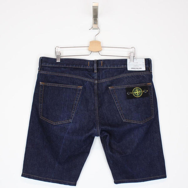 Stone Island AW 2017 Navy Blue Denim Shorts