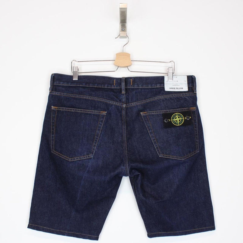 Stone Island AW 2017 Navy Blue Denim Shorts