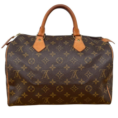 Louis Vuitton 2012 Speedy 30 Brown and Beige Monogram Coated Canvas Bag