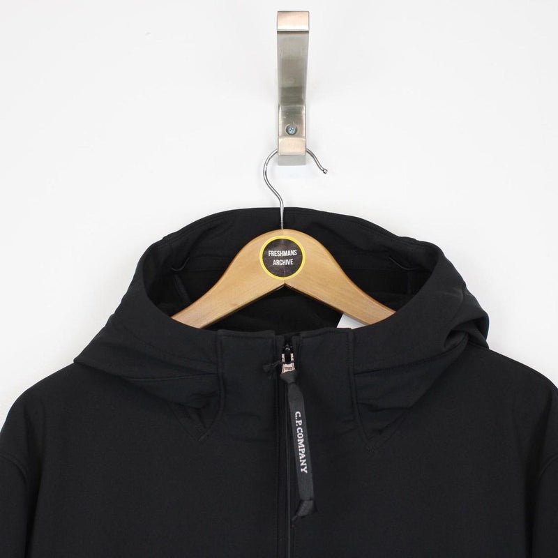 CP Company Black Full Zip Goggle Soft Shell Jacket