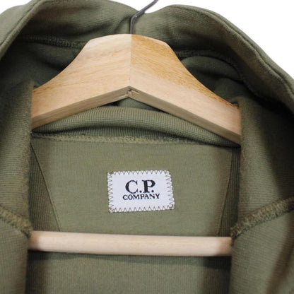 CP Company Olive Green Polar Fleece Lens Hoodie Jumper