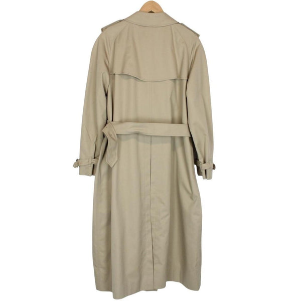 Vintage 90s Burberry Tan Brown Double Breasted Belted Trench Coat