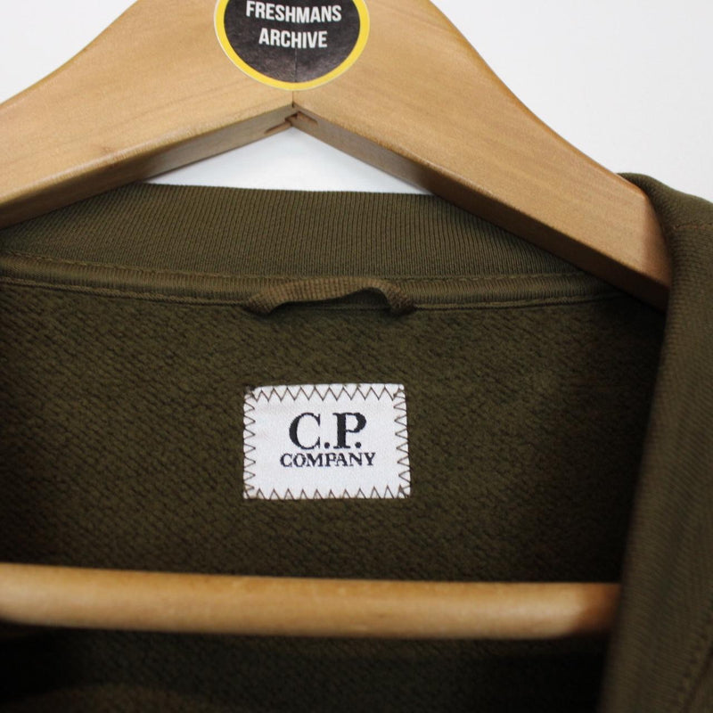 CP Company Khaki Green Chest Logo Sweatshirt Jumper