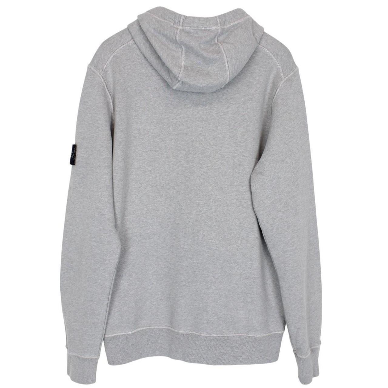 Stone Island AW 2021 Grey Cotton Hoodie Jumper