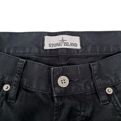 Stone Island AW 2016 Black Slim Fit Cotton Trousers
