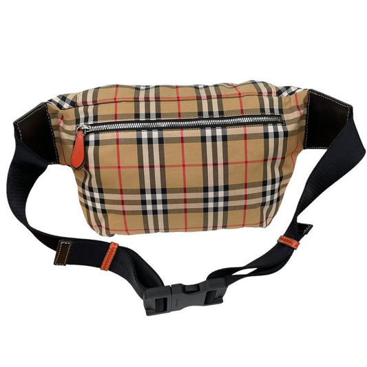 Burberry Beige and Black Nylon Nova Check Bum Bag