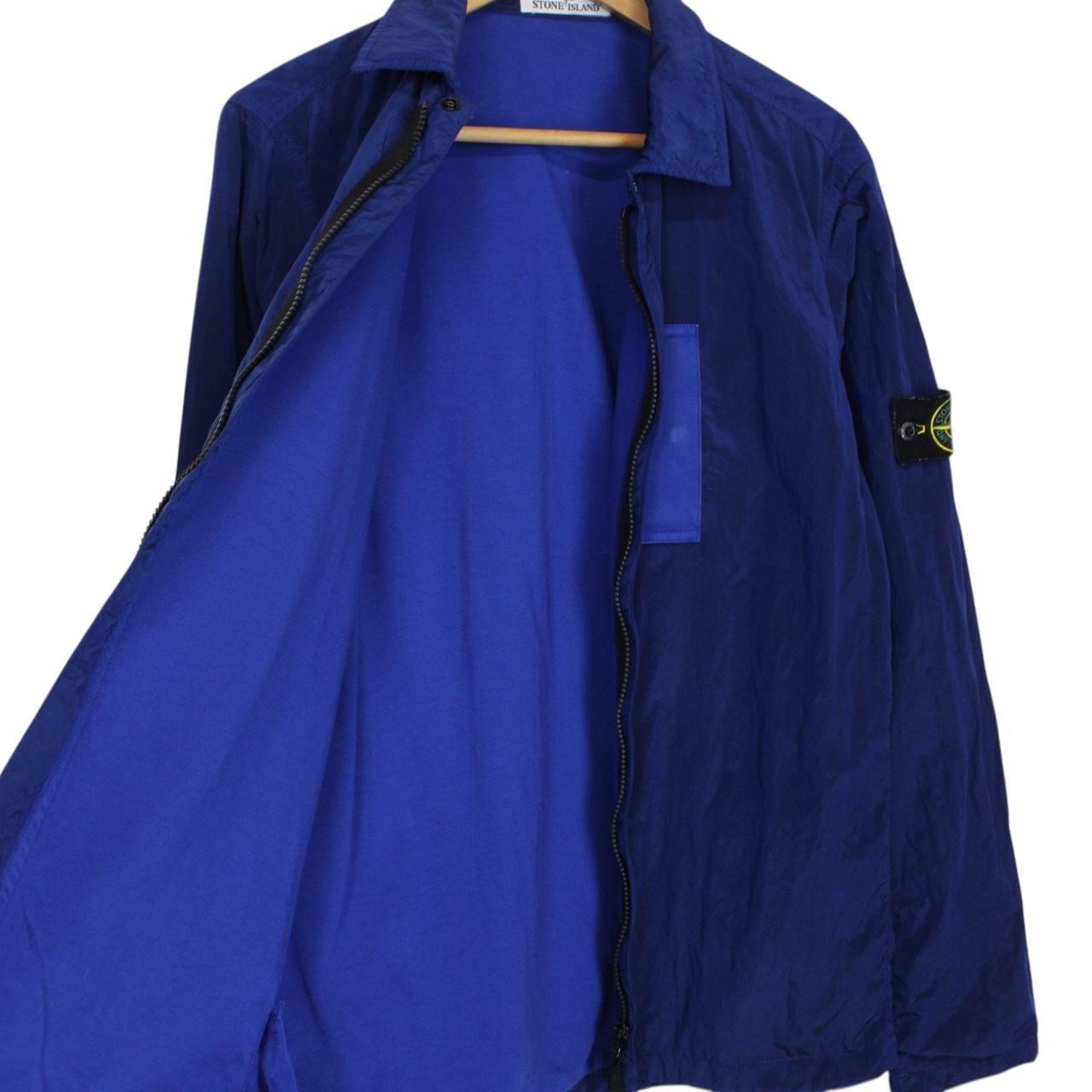 Stone Island AW 2017 Blue Full Zip Nylon Metal Overshirt Jacket