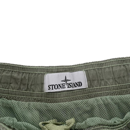 Stone Island Green Nylon Metal Swim Shorts